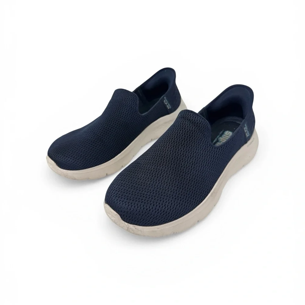 Skechers Slip-Ins Go Walk Slip On Sneakers Womens 11 Wide Navy Memory Foam